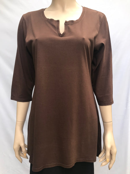 Lightweight Jersey Tunic - Teak